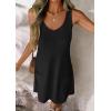 image:imageATHMILE Womens Summer Dresses V Neck Sleeveless Tank Sundresses Beach Vacation Casual Clothes with PocketsBlack