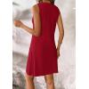 image:imageATHMILE Womens Summer Dresses V Neck Sleeveless Tank Sundresses Beach Vacation Casual Clothes with PocketsRed