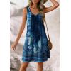 image:imageATHMILE Womens Summer Dresses V Neck Sleeveless Tank Sundresses Beach Vacation Casual Clothes with PocketsRetro Blue Flowers
