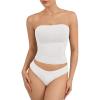 image:imageATHMILE Women Sexy Tube Top Summer Y2K Going Out Double Lined Basic Tank TopWhite