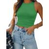 image:imageATHMILE Womens Double Lined Crop Tank Tops Casual Basic Shirts Sleeveless Workout Tops Cute Summer Clothes Teen GirlsGreen