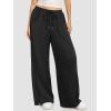 image:imageATHMILE Womens Baggy Wide Leg Pants Y2k Teen Girl Drawstring Track Pants Lounge Sweatpants Women 2026Black
