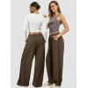 image:imageATHMILE Womens Baggy Wide Leg Pants Y2k Teen Girl Drawstring Track Pants Lounge Sweatpants Women 2026Coffee