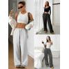 image:imageATHMILE Womens Sweatpants Wide Leg Barrel Pants Baggy Joggers Low Waist Fall Fashion Winter Clothing Pockets 2026Grey Blue