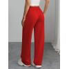 image:imageATHMILE Womens Sweatpants Wide Leg Barrel Pants Baggy Joggers Low Waist Fall Fashion Winter Clothing Pockets 2026Red