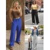 image:imageATHMILE Womens Wide Leg Sweatpants Long Straight Streetwear Drawstring Low Waist Casual Loose Baggy Workout Pants 2026Black