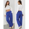 image:imageATHMILE Womens Wide Leg Sweatpants Long Straight Streetwear Drawstring Low Waist Casual Loose Baggy Workout Pants 2026Royal Blue