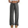 image:imageATHMILE Womens Sweatpants Wide Leg Barrel Pants Baggy Joggers Low Waist Fall Fashion Winter Clothing Pockets 2026Dark Grey