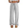 image:imageATHMILE Womens Sweatpants Wide Leg Barrel Pants Baggy Joggers Low Waist Fall Fashion Winter Clothing Pockets 2026Grey