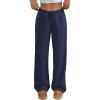 image:imageATHMILE Womens Sweatpants Wide Leg Barrel Pants Baggy Joggers Low Waist Fall Fashion Winter Clothing Pockets 2026Navy Blue