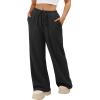 image:imageATHMILE Womens Wide Leg Sweatpants Long Straight Streetwear Drawstring Low Waist Casual Loose Baggy Workout Pants 2026Black