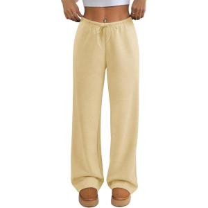 image:imageATHMILE Womens Sweatpants Wide Leg Barrel Pants Baggy Joggers Low Waist Fall Fashion Winter Clothing Pockets 2026Apricot