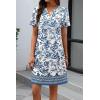 image:imageATHMILE Dresses for Women Casual Summer Boho Dress Short Sleeve Fashion Beach Vacation Clothes V Neck Date OutfitsMandala Boho Printed