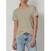 image:imageATHMILE T Shirts Short Sleeve V Neck Tees for Women Fashion Tops Trendy Soft Casual Summer Clothes Outfits 2026Coffe Grey