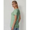 image:imageATHMILE T Shirts Short Sleeve V Neck Tees for Women Fashion Tops Trendy Soft Casual Summer Clothes Outfits 2026Light Green