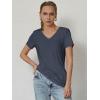image:imageATHMILE T Shirts Short Sleeve V Neck Tees for Women Fashion Tops Trendy Soft Casual Summer Clothes Outfits 2026Navy