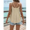 image:imageATHMILE Womens Tank Tops Sleeveless Summer Top Spaghetti Strap Spring Shirt Loose Fit Beach Vacation 2026 CasualApricot
