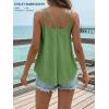 image:imageATHMILE Womens Tank Tops Sleeveless Summer Top Spaghetti Strap Spring Shirt Loose Fit Beach Vacation 2026 CasualArmy Green