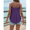 image:imageATHMILE Womens Tank Tops Sleeveless Summer Top Spaghetti Strap Spring Shirt Loose Fit Beach Vacation 2026 CasualDark Purple