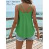image:imageATHMILE Womens Tank Tops Sleeveless Summer Top Spaghetti Strap Spring Shirt Loose Fit Beach Vacation 2026 CasualGrass Green