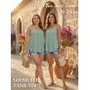 image:imageATHMILE Womens Tank Tops Sleeveless Summer Top Spaghetti Strap Spring Shirt Loose Fit Beach Vacation 2026 CasualGreen