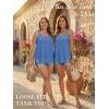 image:imageATHMILE Womens Tank Tops Sleeveless Summer Top Spaghetti Strap Spring Shirt Loose Fit Beach Vacation 2026 CasualIndigo