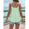 image:imageATHMILE Womens Tank Tops Sleeveless Summer Top Spaghetti Strap Spring Shirt Loose Fit Beach Vacation 2026 CasualMint Green