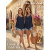 image:imageATHMILE Womens Tank Tops Sleeveless Summer Top Spaghetti Strap Spring Shirt Loose Fit Beach Vacation 2026 CasualNavy