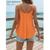 image:imageATHMILE Womens Tank Tops Sleeveless Summer Top Spaghetti Strap Spring Shirt Loose Fit Beach Vacation 2026 CasualOrange