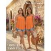 image:imageATHMILE Womens Tank Tops Sleeveless Summer Top Spaghetti Strap Spring Shirt Loose Fit Beach Vacation 2026 CasualOrange