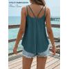 image:imageATHMILE Womens Tank Tops Sleeveless Summer Top Spaghetti Strap Spring Shirt Loose Fit Beach Vacation 2026 CasualPeacock Blue