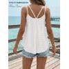 image:imageATHMILE Womens Tank Tops Sleeveless Summer Top Spaghetti Strap Spring Shirt Loose Fit Beach Vacation 2026 CasualWhite