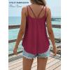 image:imageATHMILE Womens Tank Tops Sleeveless Summer Top Spaghetti Strap Spring Shirt Loose Fit Beach Vacation 2026 CasualWine Red