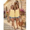 image:imageATHMILE Womens Tank Tops Sleeveless Summer Top Spaghetti Strap Spring Shirt Loose Fit Beach Vacation 2026 CasualYellow