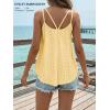 image:imageATHMILE Womens Tank Tops Sleeveless Summer Top Spaghetti Strap Spring Shirt Loose Fit Beach Vacation 2026 CasualYellow