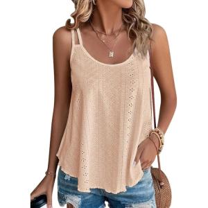 image:imageATHMILE Womens Tank Tops Sleeveless Summer Top Spaghetti Strap Spring Shirt Loose Fit Beach Vacation 2026 CasualCoral