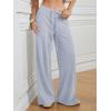 image:imageATHMILE Womens Wide Leg Sweatpants Baggy HighWaisted Drawstring Sweat Pants Fashion Comfy Joggers with PocketsBlue