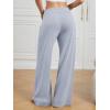 image:imageATHMILE Womens Wide Leg Sweatpants Baggy HighWaisted Drawstring Sweat Pants Fashion Comfy Joggers with PocketsBlue
