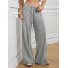 image:imageATHMILE Womens Wide Leg Sweatpants Baggy HighWaisted Drawstring Sweat Pants Fashion Comfy Joggers with PocketsGrey