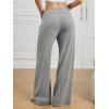 image:imageATHMILE Womens Wide Leg Sweatpants Baggy HighWaisted Drawstring Sweat Pants Fashion Comfy Joggers with PocketsGrey