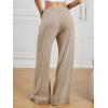 image:imageATHMILE Womens Wide Leg Sweatpants Baggy HighWaisted Drawstring Sweat Pants Fashion Comfy Joggers with PocketsLight Brown