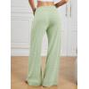 image:imageATHMILE Womens Wide Leg Sweatpants Baggy HighWaisted Drawstring Sweat Pants Fashion Comfy Joggers with PocketsMint Green