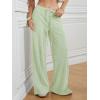 image:imageATHMILE Womens Wide Leg Sweatpants Baggy HighWaisted Drawstring Sweat Pants Fashion Comfy Joggers with PocketsMint Green