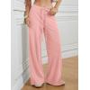 image:imageATHMILE Womens Wide Leg Sweatpants Baggy HighWaisted Drawstring Sweat Pants Fashion Comfy Joggers with PocketsPink