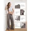 image:imageATHMILE Womens Wide Leg Sweatpants Baggy HighWaisted Drawstring Sweat Pants Fashion Comfy Joggers with PocketsTaupe