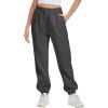 image:imageATHMILE Sweatpants Women Fall Fashion Baggy High Waisted Sweat Pants Winter Fleece Lined Lounge Joggers with Pockets 2026Black Grey