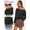 image:imageATHMILE Womens Off the Shoulder Sweatshirt Crop Top Long Sleeve Pullover Comfy Sexy Y2K Casual Fall Outfits 2026Black