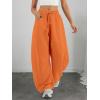 image:imageATHMILE Barrel Sweatpants Women Fall Fashion Wide Leg Pants 2026 Baggy Lounge Comfy Flowy Sweat Pants with PocketsOrange