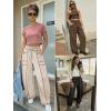image:imageATHMILE Sweatpants Women 2026 Baggy PullOn Barrel Pants Wide Leg Lounge Drawstring Sweatpants with PocketsCoffee