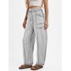 image:imageATHMILE Sweatpants Women 2026 Baggy PullOn Barrel Pants Wide Leg Lounge Drawstring Sweatpants with PocketsLight Grey